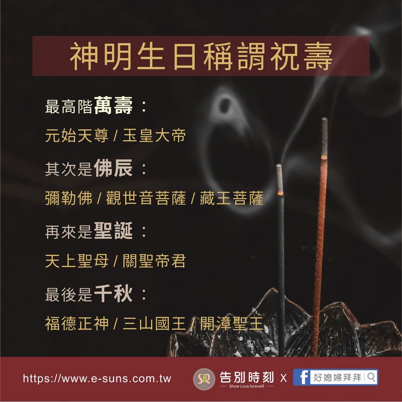 神明生日祝壽,萬壽無疆和聖誕千秋的不同